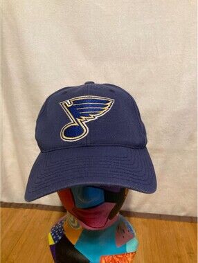 American Needle St. Louis Blues NHL Snapback Baseball Cap Navy Blue Cotton Twill